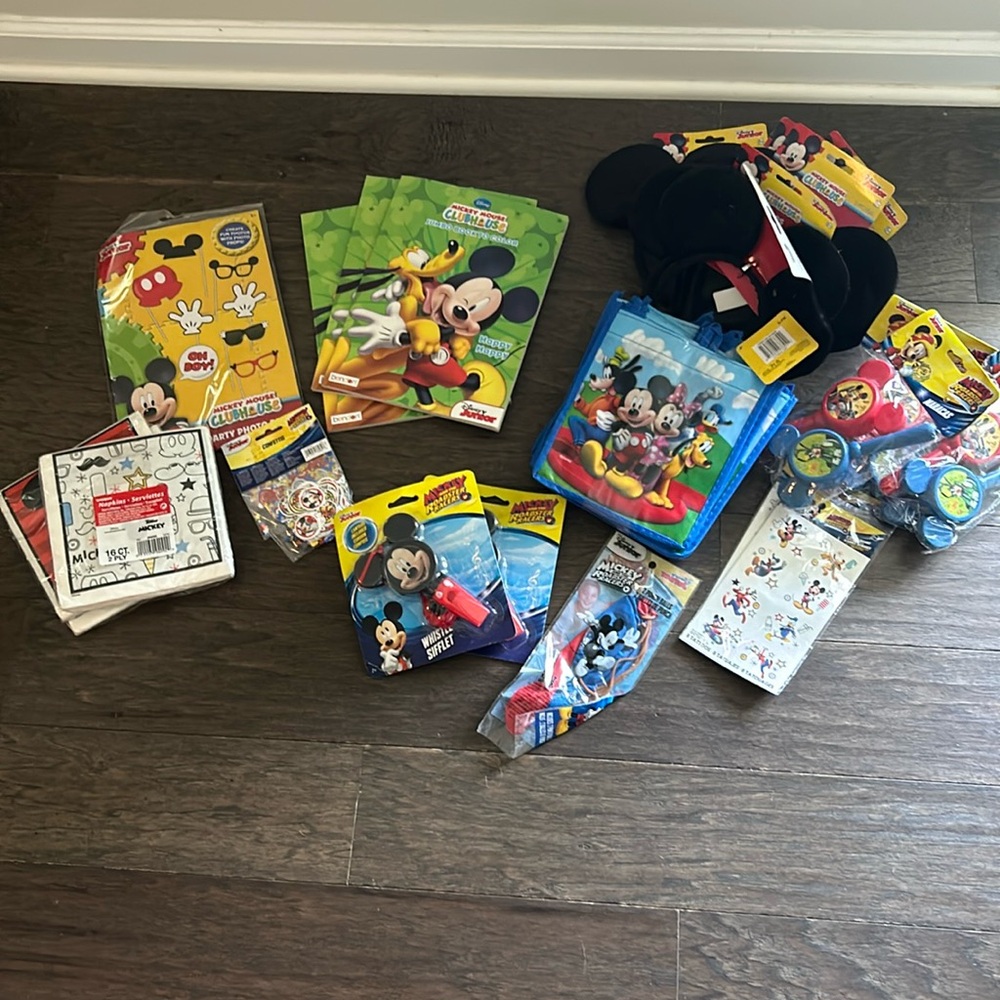 Mickey Mouse Birthday supplies.